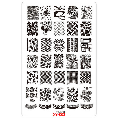 Kimcci 14,5*9,5cm XY-K sorozat Nail Art bélyegző lemezek műanyag csipke virág manikűr sablonok sablonok szalon szépségpolírozó eszköz