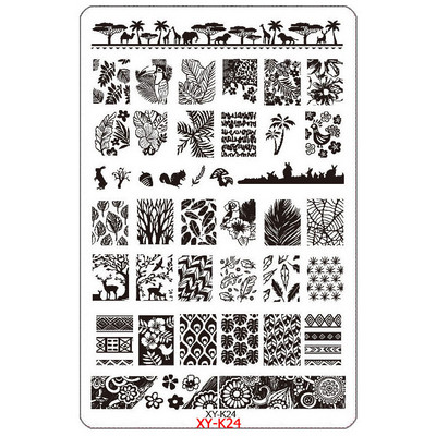 Kimcci 14,5*9,5cm XY-K sorozat Nail Art bélyegző lemezek műanyag csipke virág manikűr sablonok sablonok szalon szépségpolírozó eszköz