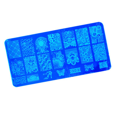 WUF 2023 csipkevirág, állati körömbélyegző lemezek márványképes bélyegzősablonok geometrikus manikűrnyomtató stencileszközök