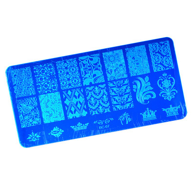 WUF 2023 csipkevirág, állati körömbélyegző lemezek márványképes bélyegzősablonok geometrikus manikűrnyomtató stencileszközök