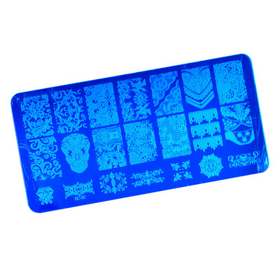 WUF 2023 csipkevirág, állati körömbélyegző lemezek márványképes bélyegzősablonok geometrikus manikűrnyomtató stencileszközök