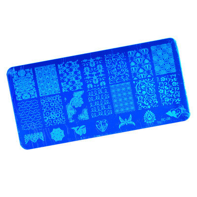 WUF 2023 csipkevirág, állati körömbélyegző lemezek márványképes bélyegzősablonok geometrikus manikűrnyomtató stencileszközök