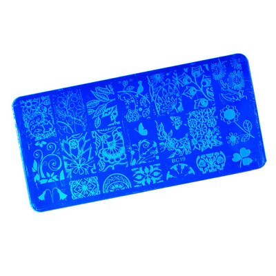 WUF 2023 csipkevirág, állati körömbélyegző lemezek márványképes bélyegzősablonok geometrikus manikűrnyomtató stencileszközök