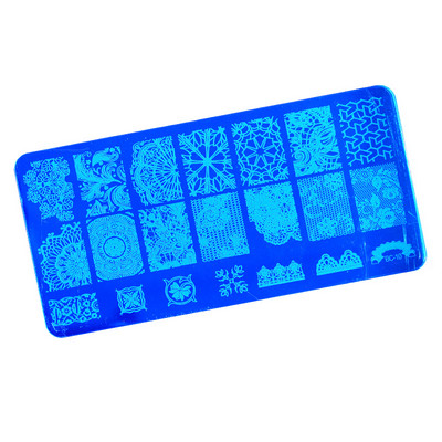 WUF 2023 csipkevirág, állati körömbélyegző lemezek márványképes bélyegzősablonok geometrikus manikűrnyomtató stencileszközök