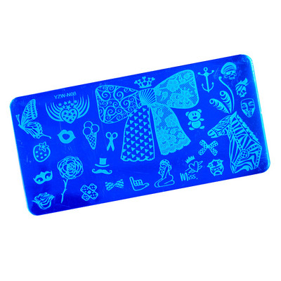 WUF 2023 csipkevirág, állati körömbélyegző lemezek márványképes bélyegzősablonok geometrikus manikűrnyomtató stencileszközök