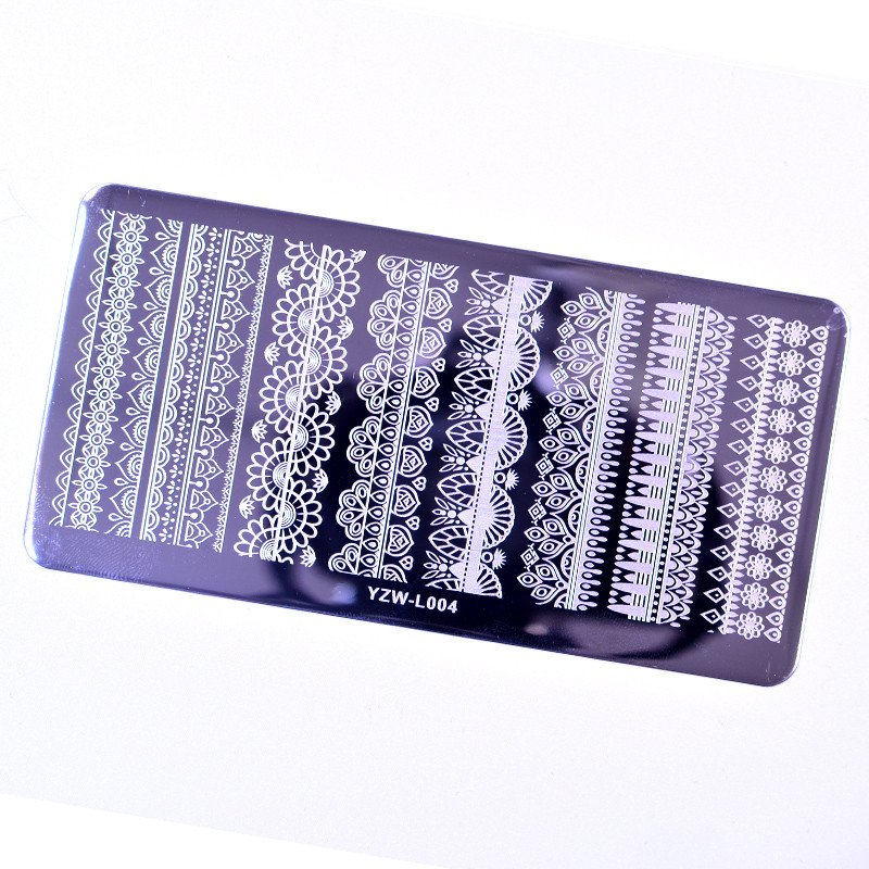 WUF 2023 csipkevirág, állati körömbélyegző lemezek márványképes bélyegzősablonok geometrikus manikűrnyomtató stencileszközök