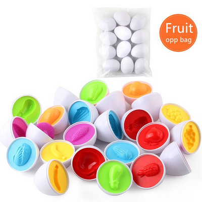 Montessori Baby Match Olu Puzles Spēles Rotaļlietas Krāsu Formu Atbilst Izziņa Lieldienu Ola Bērni Izglītojošas Rotaļlietas Zēniem Meitenēm