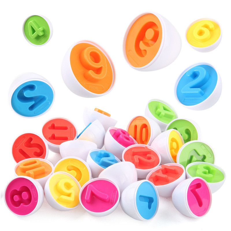 Montessori Baby Match Olu Puzles Spēles Rotaļlietas Krāsu Formu Atbilst Izziņa Lieldienu Ola Bērni Izglītojošas Rotaļlietas Zēniem Meitenēm