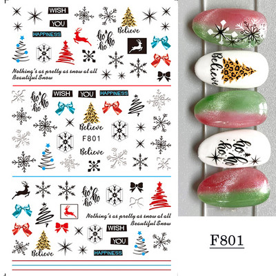 1 lap fekete kígyó 3D körömdíszítő matrica matrica anime szemek rácsok levelek pillangós tapadó lakk csúszkás körömtetoválás JIF792-801