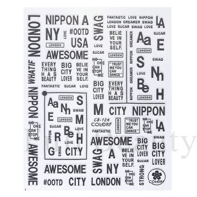 1 lap fekete kígyó 3D körömdíszítő matrica matrica anime szemek rácsok levelek pillangós tapadó lakk csúszkás körömtetoválás JIF792-801