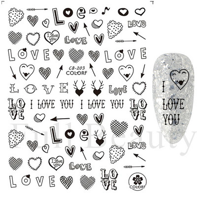 1 lap fekete kígyó 3D körömdíszítő matrica matrica anime szemek rácsok levelek pillangós tapadó lakk csúszkás körömtetoválás JIF792-801