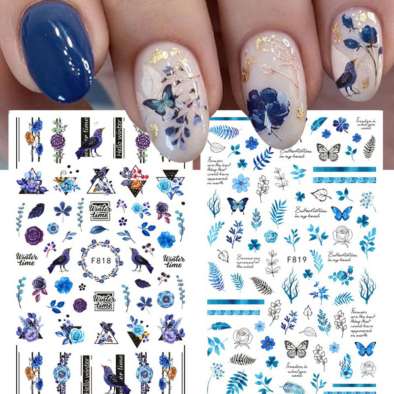 1 lap fekete kígyó 3D körömdíszítő matrica matrica anime szemek rácsok levelek pillangós tapadó lakk csúszkás körömtetoválás JIF792-801