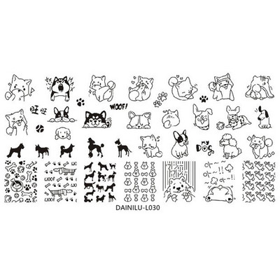 1 db Hullámmintás körömbélyegző lemez körömdísz kép Rajzlapok Bélyegző festőeszköz Rozsdamentes acél állatokkal fotókkal