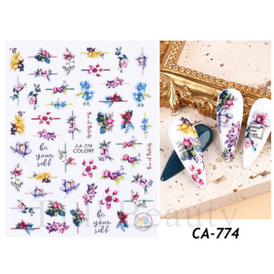 Hóvirág körömmatrica tavaszi virág Campanula 5D dombornyomott csúszka fehér Flora gravírozott matricák nyári körömművészethez LASTZ-5D27