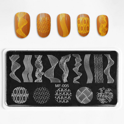 1 db Animal Image Nail Art bélyegzőlemezek Állati virág geometrikus rozsdamentes acél sablon forma körömdíszítéshez HN-3NJT