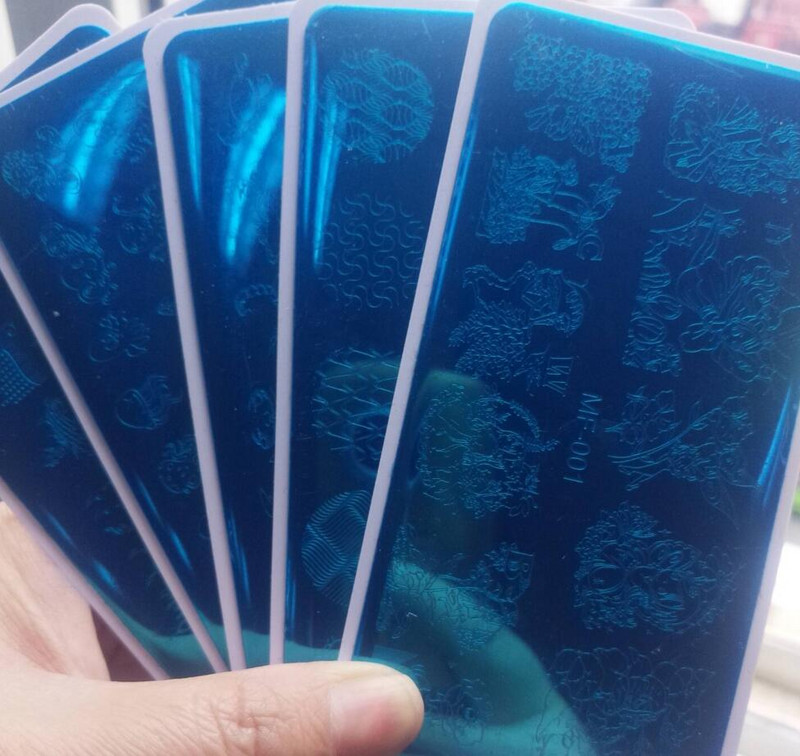 1 db Animal Image Nail Art bélyegzőlemezek Állati virág geometrikus rozsdamentes acél sablon forma körömdíszítéshez HN-3NJT