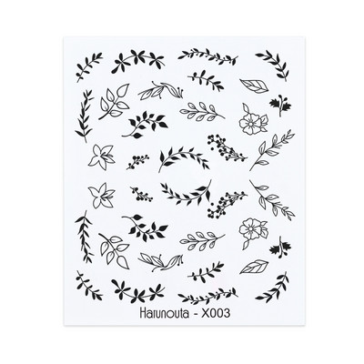 Harunouta vízi körömmatricák női arcvázlat Absztrakt pillangó kép Szexi lány körömdísz dekor csúszkák manikűr körmökhöz