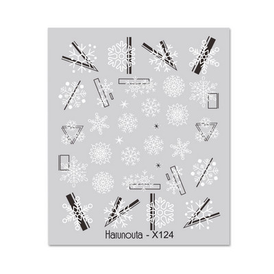 Harunouta vízi körömmatricák női arcvázlat Absztrakt pillangó kép Szexi lány körömdísz dekor csúszkák manikűr körmökhöz