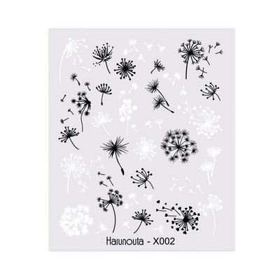 Harunouta vízi körömmatricák női arcvázlat Absztrakt pillangó kép Szexi lány körömdísz dekor csúszkák manikűr körmökhöz