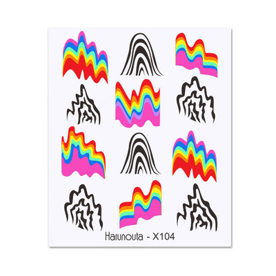 Harunouta vízi körömmatricák női arcvázlat Absztrakt pillangó kép Szexi lány körömdísz dekor csúszkák manikűr körmökhöz