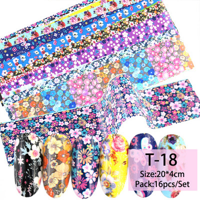 14 db/szett Holografikus fém körömmatrica transzfer fóliák lézeres égbolt papír csillogó kromatikus matricák köröm kiegészítők