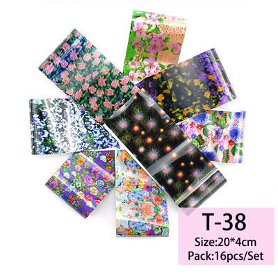 14 db/szett Holografikus fém körömmatrica transzfer fóliák lézeres égbolt papír csillogó kromatikus matricák köröm kiegészítők