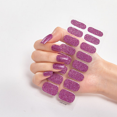 Nailart naljepnica Pure jednobojna samoljepljiva naljepnica za nokte Set naljepnica za nokte Nail Accesoires Trake za nokte Full Beauty Adesivos