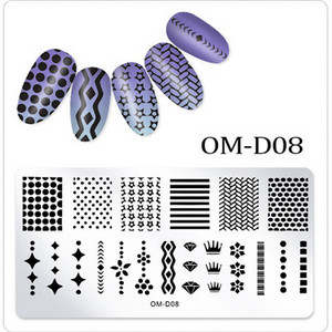 Geometria körömbélyegzősablon Mandala tavaszi kert negatív tér Geo viráglevél csipkebélyegző körömbélyegző lemezek