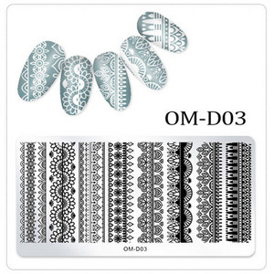 Geometria körömbélyegzősablon Mandala tavaszi kert negatív tér Geo viráglevél csipkebélyegző körömbélyegző lemezek