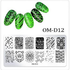 Geometria körömbélyegzősablon Mandala tavaszi kert negatív tér Geo viráglevél csipkebélyegző körömbélyegző lemezek