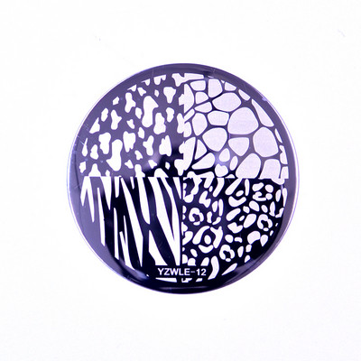 1 PC körömbélyegző sablon virág állat geometria szerelem Valentin nap kerek körömbélyegző lemez