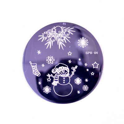 1 PC körömbélyegző sablon virág állat geometria szerelem Valentin nap kerek körömbélyegző lemez