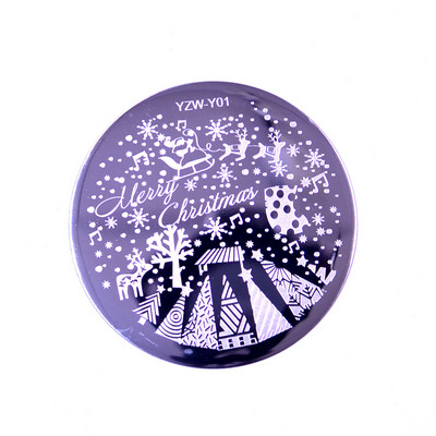 1 PC körömbélyegző sablon virág állat geometria szerelem Valentin nap kerek körömbélyegző lemez