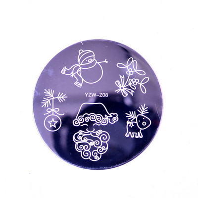 1 PC körömbélyegző sablon virág állat geometria szerelem Valentin nap kerek körömbélyegző lemez