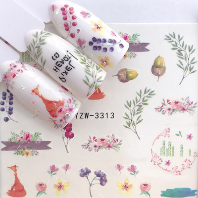 Körömmatricák körmökhöz matrica nyári csúszkák körmökhöz vízjel Beach kókusz lufi karácsonyi állat barkács körömdizájn