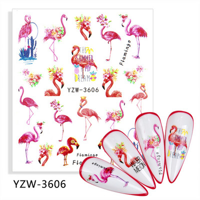 Körömmatricák körmökhöz matrica nyári csúszkák körmökhöz vízjel Beach kókusz lufi karácsonyi állat barkács körömdizájn