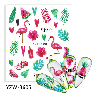 Körömmatricák körmökhöz matrica nyári csúszkák körmökhöz vízjel Beach kókusz lufi karácsonyi állat barkács körömdizájn