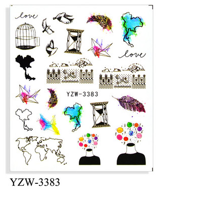 Körömmatricák körmökhöz matrica nyári csúszkák körmökhöz vízjel Beach kókusz lufi karácsonyi állat barkács körömdizájn