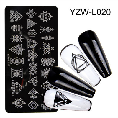 Köröm bélyegző lemezek Juhar levelek virág csipke képek Rozsdamentes acél őszi egyszerű művész bélyegsablon sablonok körmökhöz