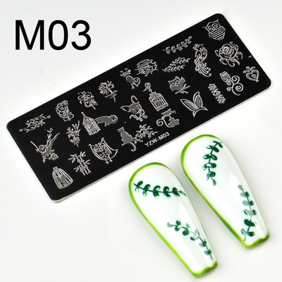 Köröm bélyegző lemezek Juhar levelek virág csipke képek Rozsdamentes acél őszi egyszerű művész bélyegsablon sablonok körmökhöz