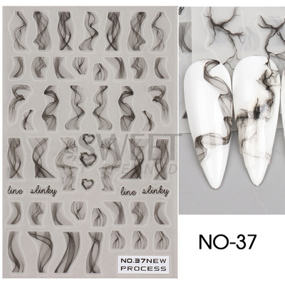 Halloween 3D Szív Web Körömmatrica Aranyos ünnepi Rajzfilm Design Pók Tök Szellem Csúsztatók körmökhöz Manikűr Dekor SANO53