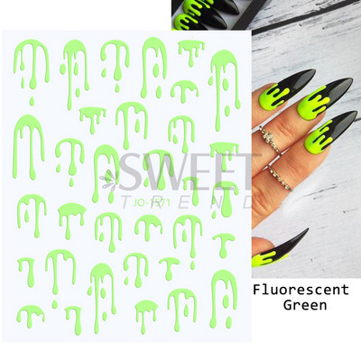 Halloween 3D Szív Web Körömmatrica Aranyos ünnepi Rajzfilm Design Pók Tök Szellem Csúsztatók körmökhöz Manikűr Dekor SANO53