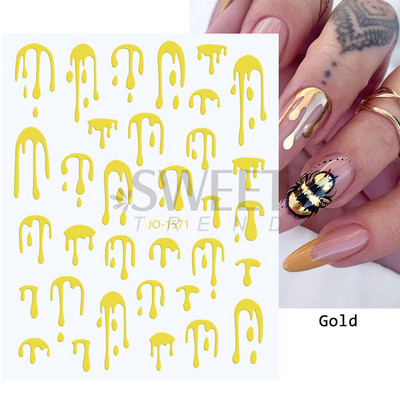 Halloween 3D Szív Web Körömmatrica Aranyos ünnepi Rajzfilm Design Pók Tök Szellem Csúsztatók körmökhöz Manikűr Dekor SANO53