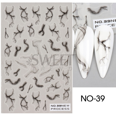 Halloween 3D Szív Web Körömmatrica Aranyos ünnepi Rajzfilm Design Pók Tök Szellem Csúsztatók körmökhöz Manikűr Dekor SANO53