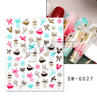 Halloween 3D Szív Web Körömmatrica Aranyos ünnepi Rajzfilm Design Pók Tök Szellem Csúsztatók körmökhöz Manikűr Dekor SANO53