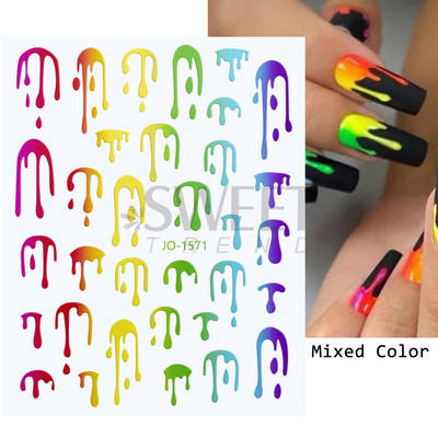 Halloween 3D Szív Web Körömmatrica Aranyos ünnepi Rajzfilm Design Pók Tök Szellem Csúsztatók körmökhöz Manikűr Dekor SANO53