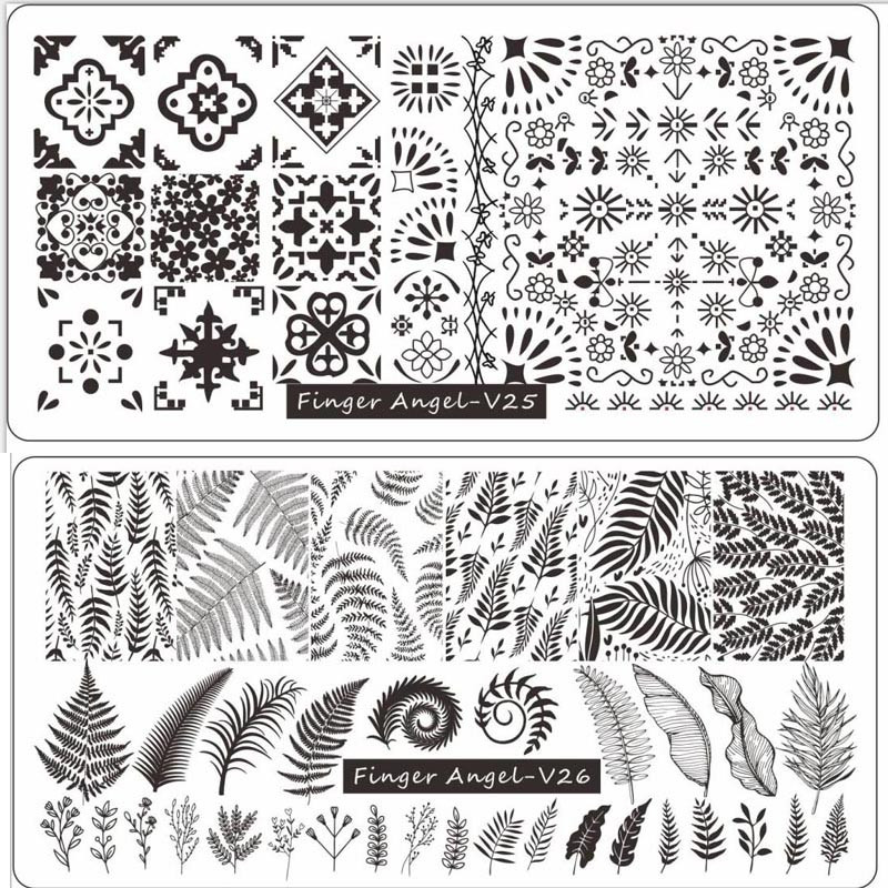 1 db bélyegző körömsablon rozsdamentes acél körmökhöz Summer BEACH sablonok Nails Art köröm kiegészítők Bélyegző lemezek Eszközök