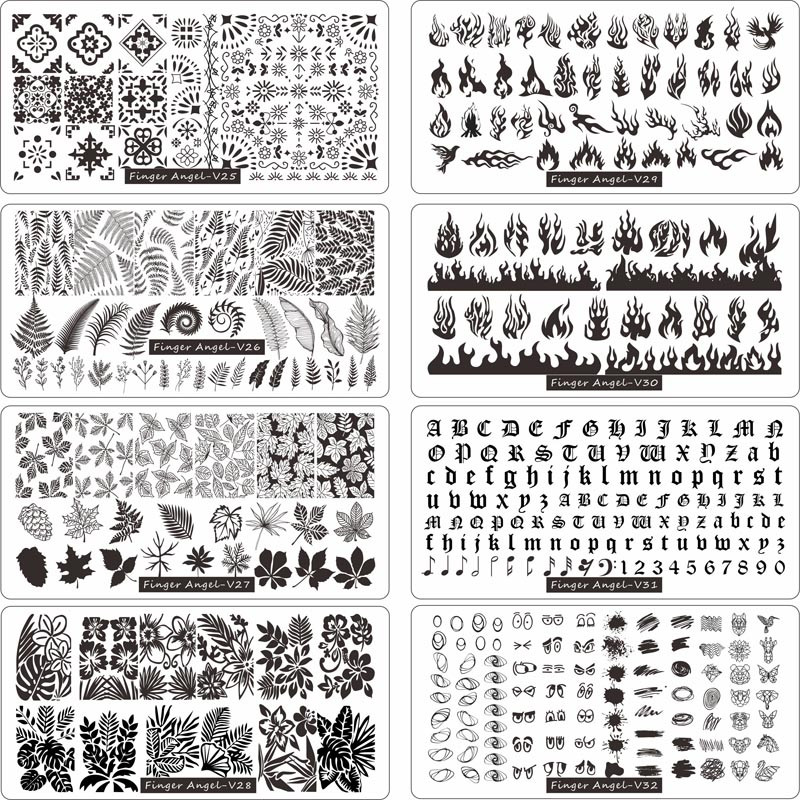 1 db bélyegző körömsablon rozsdamentes acél körmökhöz Summer BEACH sablonok Nails Art köröm kiegészítők Bélyegző lemezek Eszközök