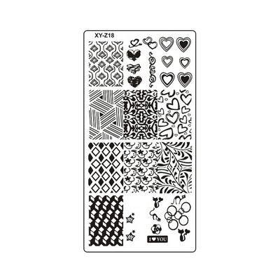 2022 újévi tigris bőrbélyegző barkács sablon manikűr Cheetah Snake Spot Stencil Stripe Coffee Art Print Köröm bélyegző eszköz XYZ32