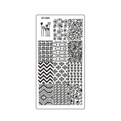 2022 újévi tigris bőrbélyegző barkács sablon manikűr Cheetah Snake Spot Stencil Stripe Coffee Art Print Köröm bélyegző eszköz XYZ32